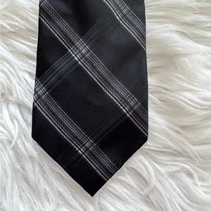 Calvin Klein Striped Tie - Black/White